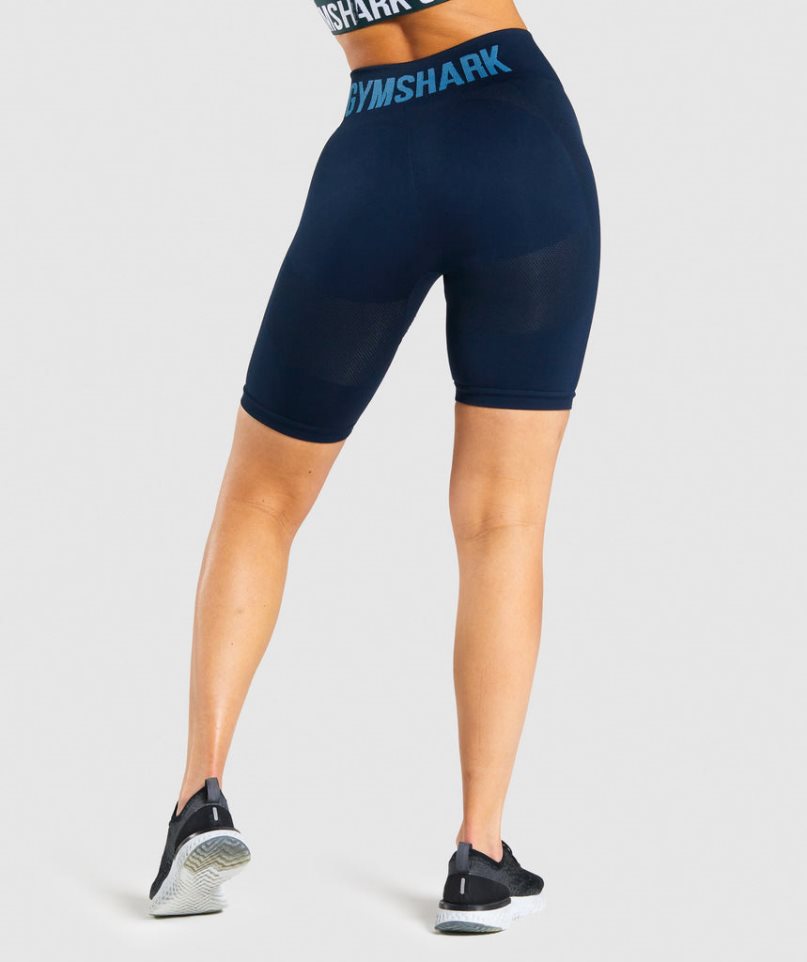 Women's Gymshark Flex Cycling Shorts Navy | CA 1A63ND